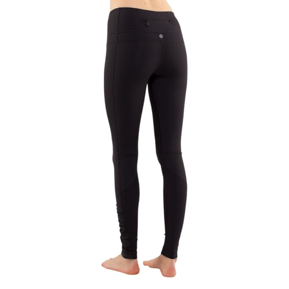 Lululemon Run: Spirit Tight II Black Leggings Mid Rise Rel: 2/2012 Women's 6 - Picture 1 of 12
